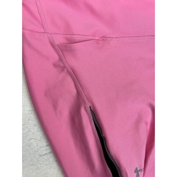 Under Armour HeatGear Pink Black Capri Leggings Women’s Large - Picture 6 of 11
